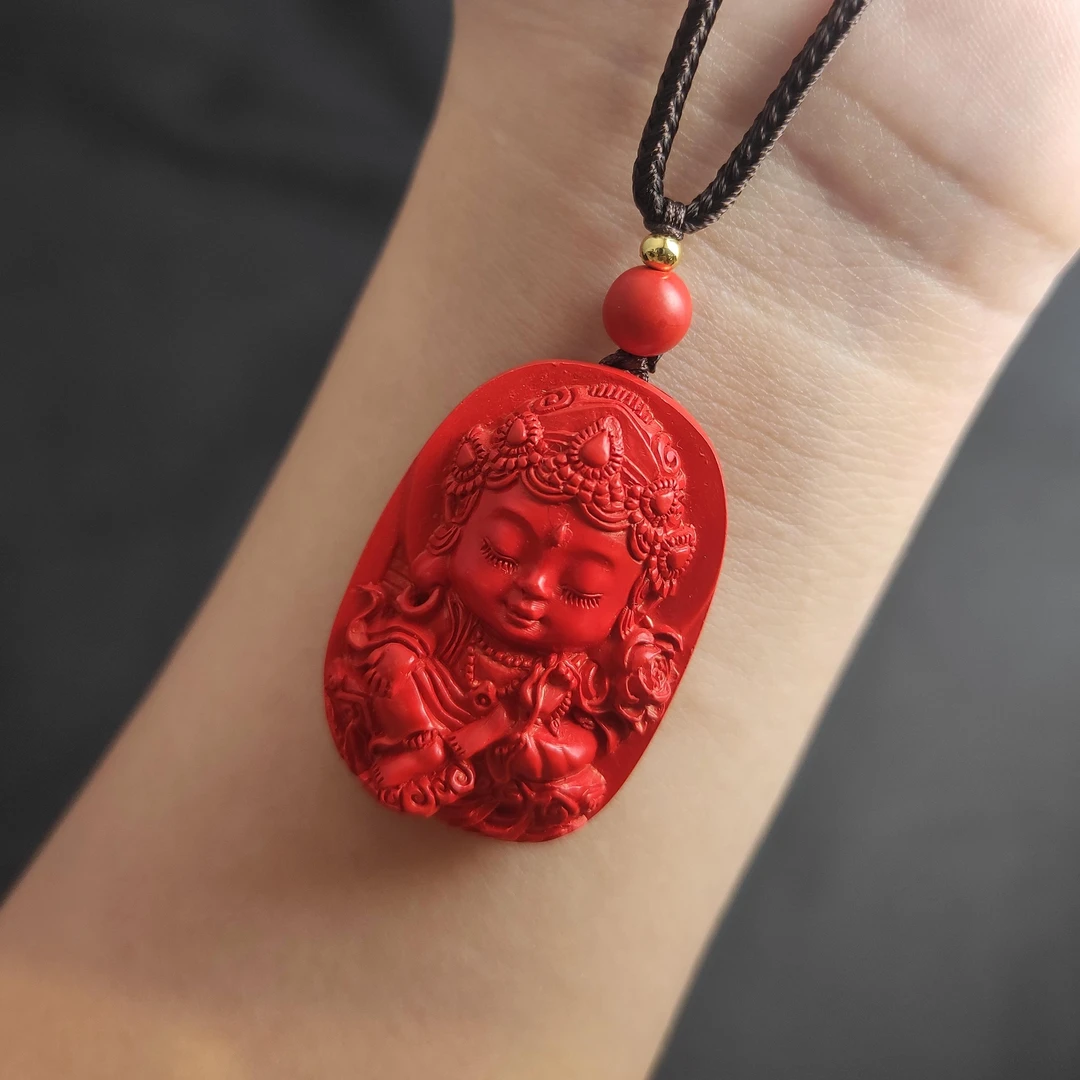 天然辰砂辰砂朱砂宝宝佛吊坠A28-100赠绳礼盒（多样性发）
