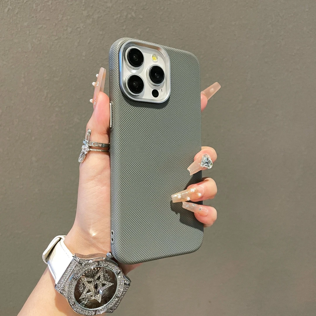 纤细纹金属孔适用苹果11-16pm手机壳防摔简约保护套iphone高级