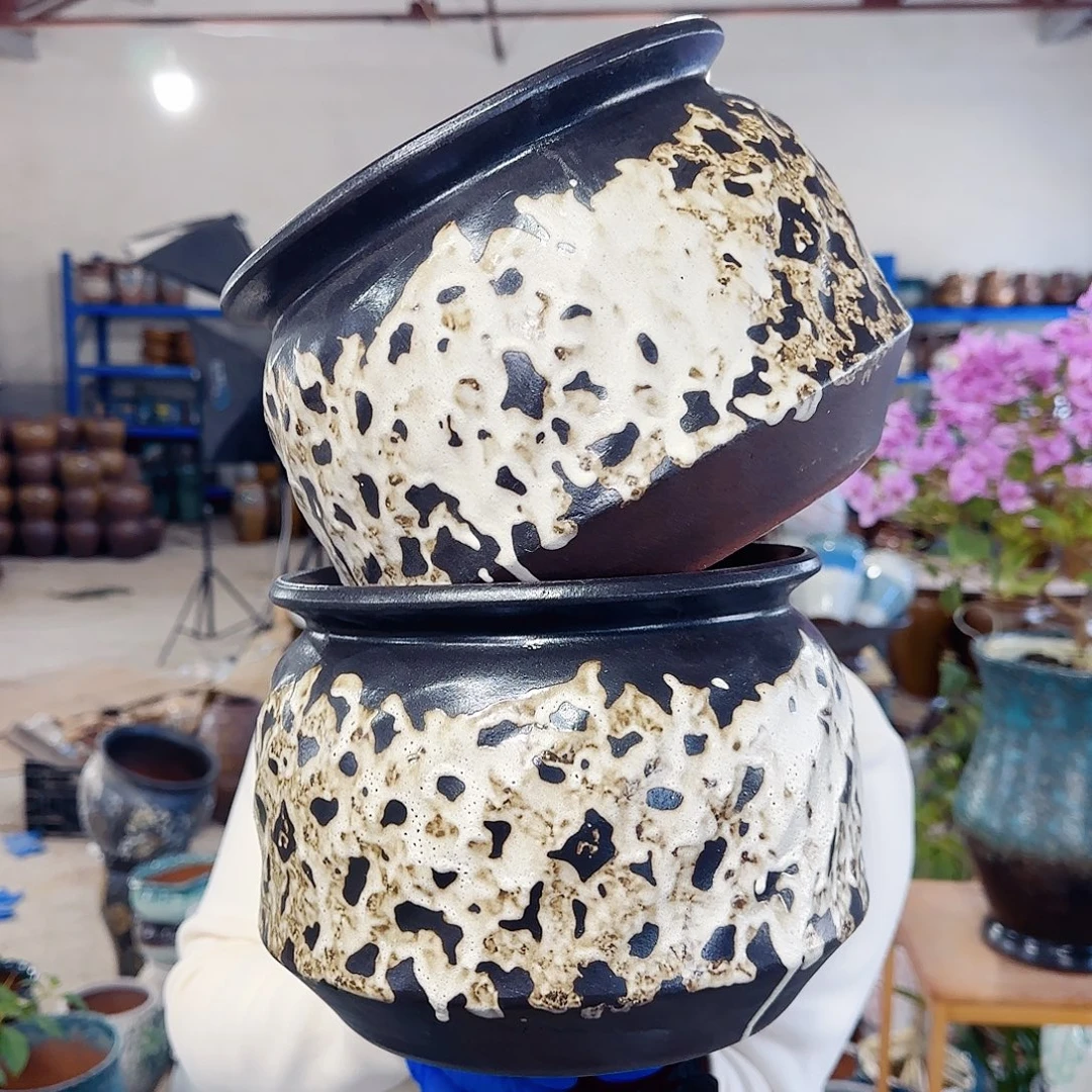 紫砂花盆高16口20