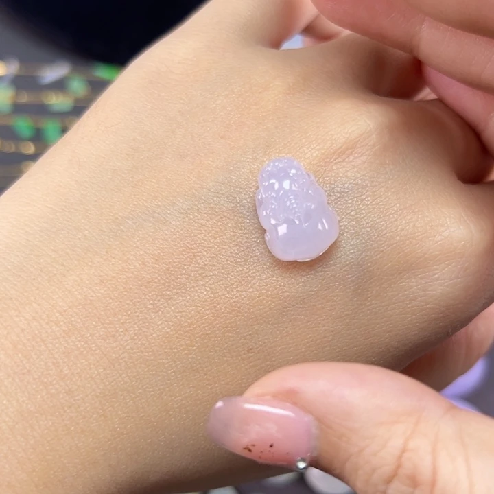 裸石翡翠冰紫色貔貅