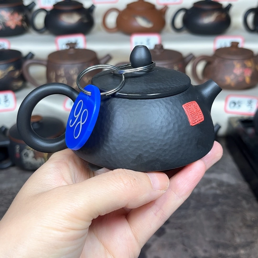 120毫升纯手工锤纹短嘴石瓢壶