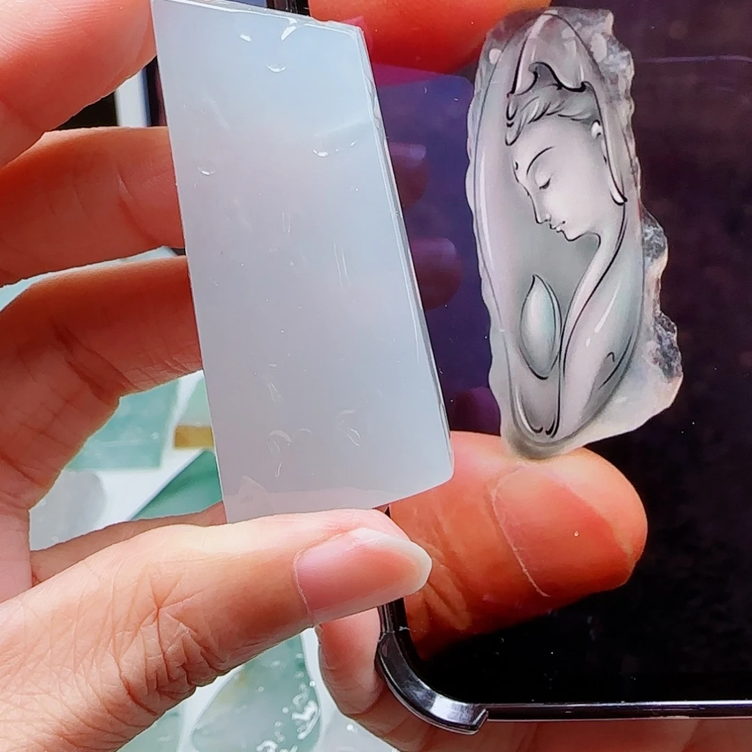 定制翡翠未镶嵌缅甸翡翠挂件