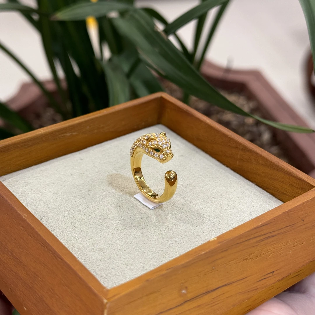 新年-江江Y【豹子头戒指点钻】足金999戒指5D（点钻附加388/0）