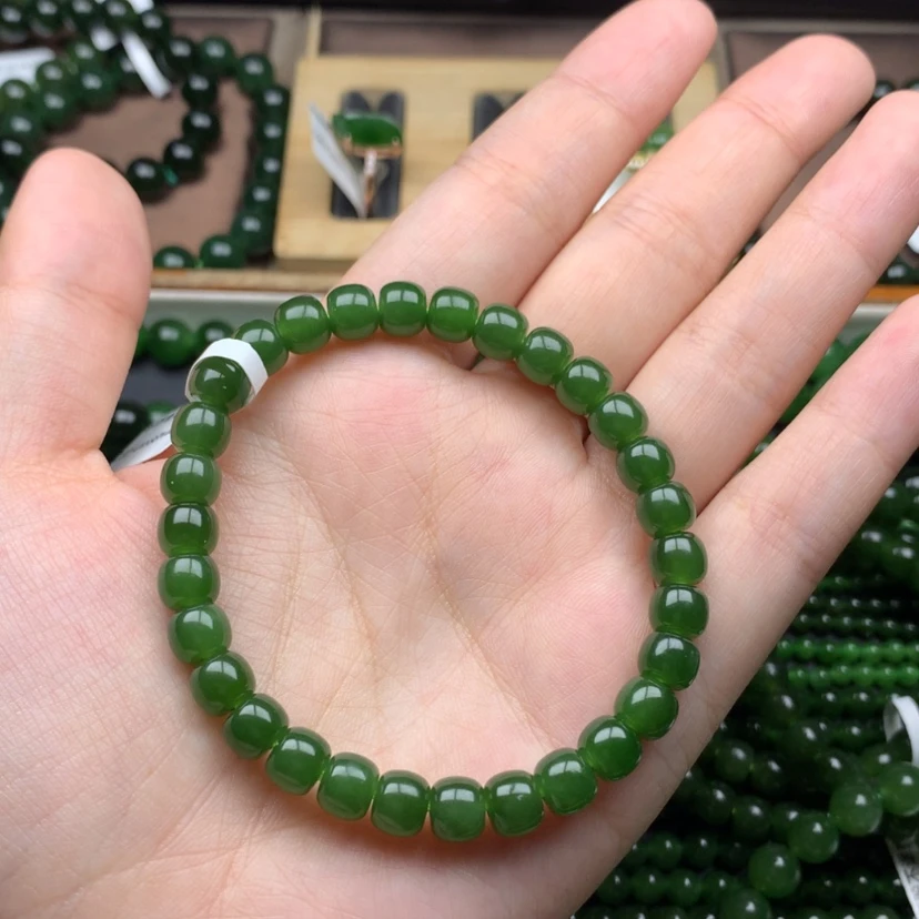 【闪购商品】未镶嵌手串和田玉（碧玉）冰*