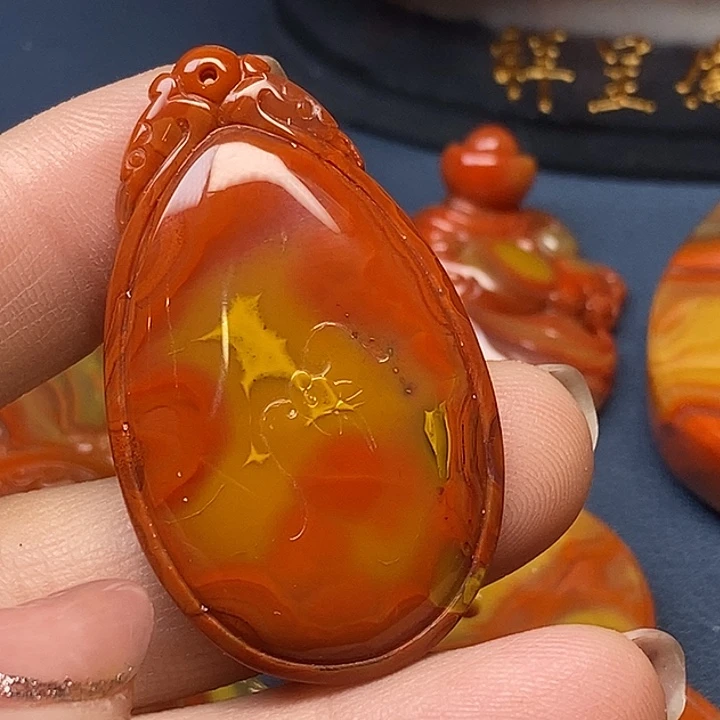 玛瑙/玉髓挂件未镶嵌用****8