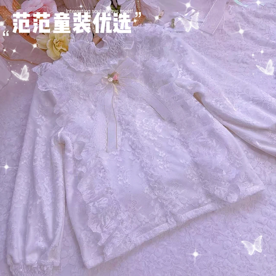 【范范童装优选】女童白色时尚【白茉莉】上衣2926