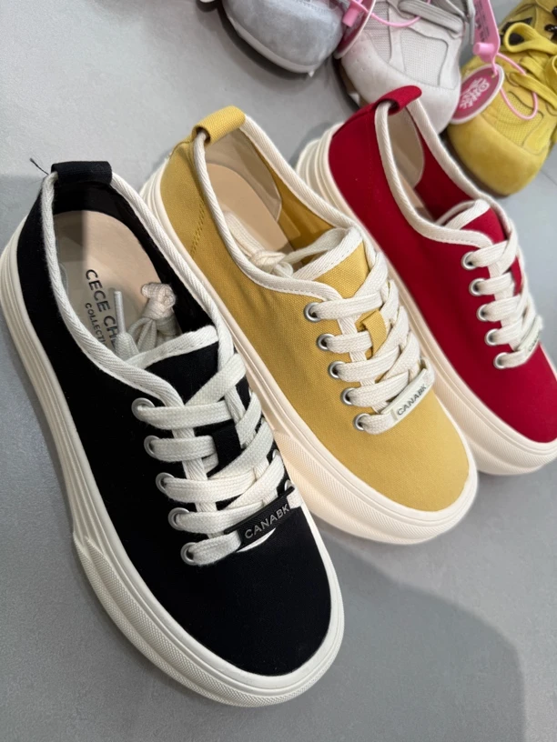 Cece厚底超轻帆布鞋百搭韩系1218