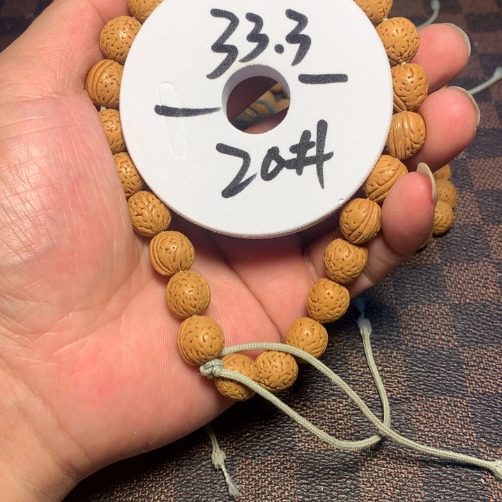 桃核手串20号健健康康