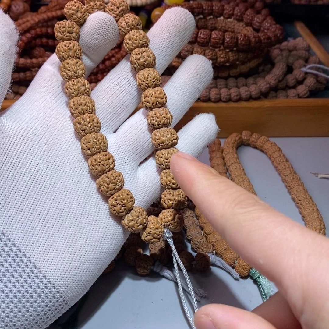 金刚菩提手串12尺寸修头南瓜手串