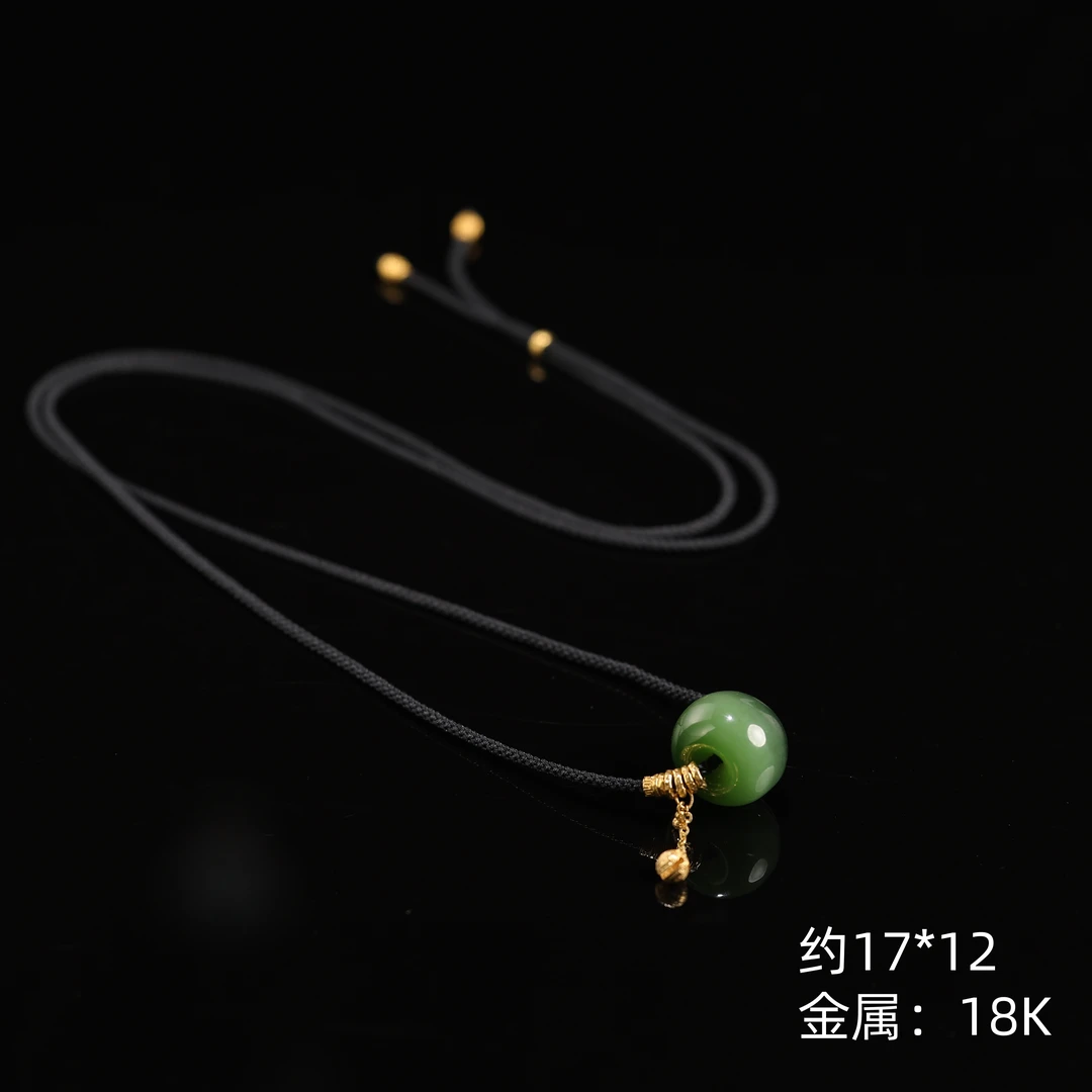 本真 | “念宛”严选精品和田玉碧玉猫眼吊坠 多样性发其一