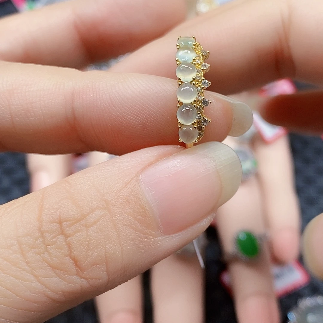 翡翠银S925镶嵌戒指