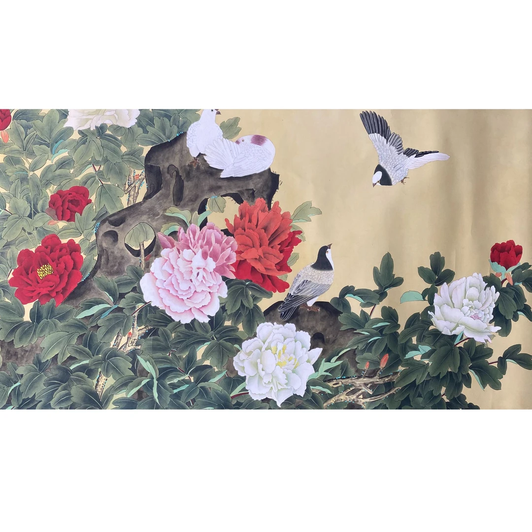 DY3906致贞 花鸟 纸本117*64 2213