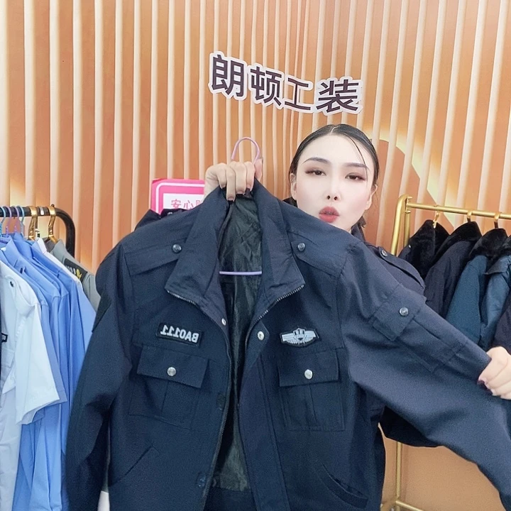藏青色春秋拉链夹克上衣女士165码➕标