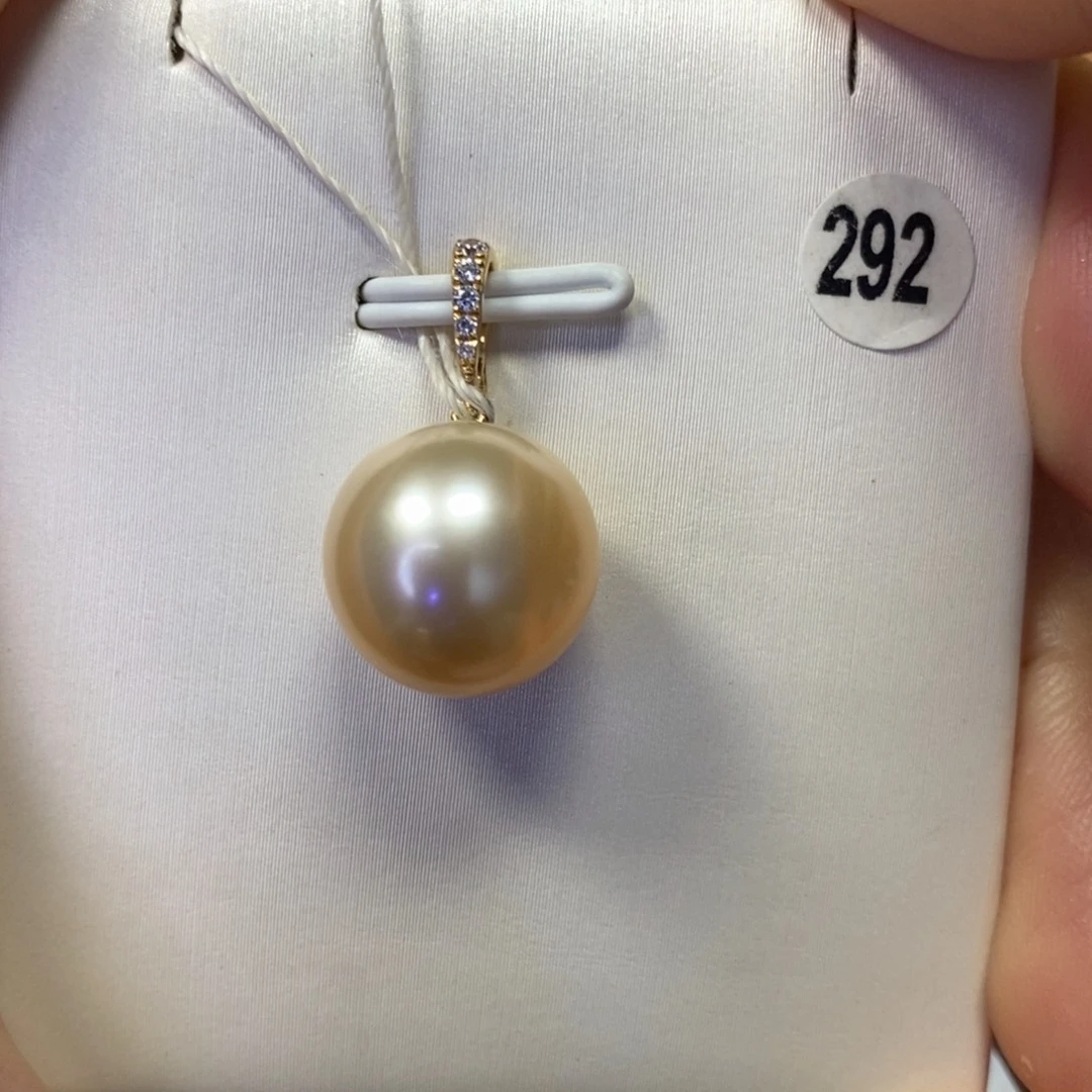 吊坠(不含链)18K金镶嵌海水珍珠