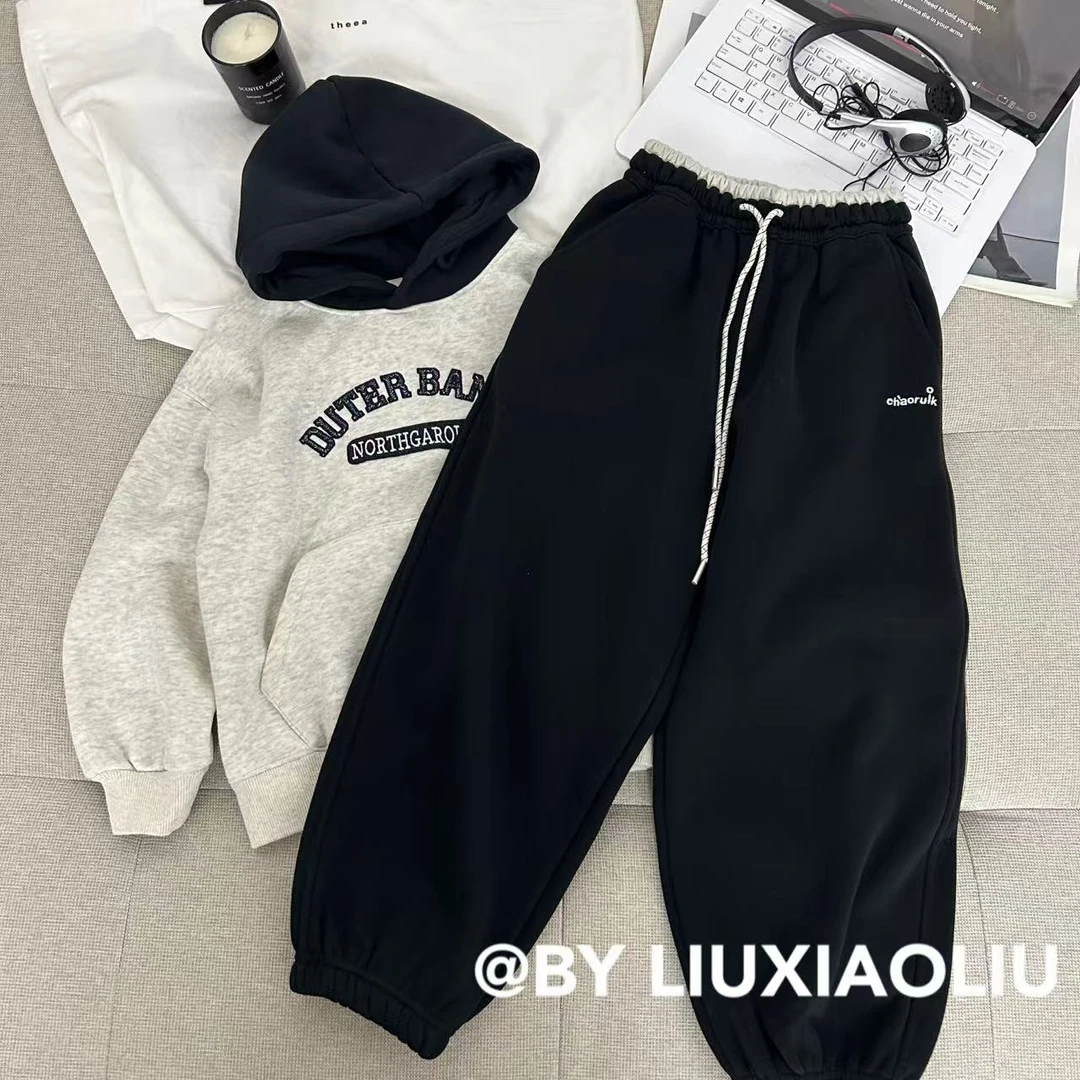 杭州六小六正版BY LIUXIAOLIU秋冬季儿童加绒卫裤17724