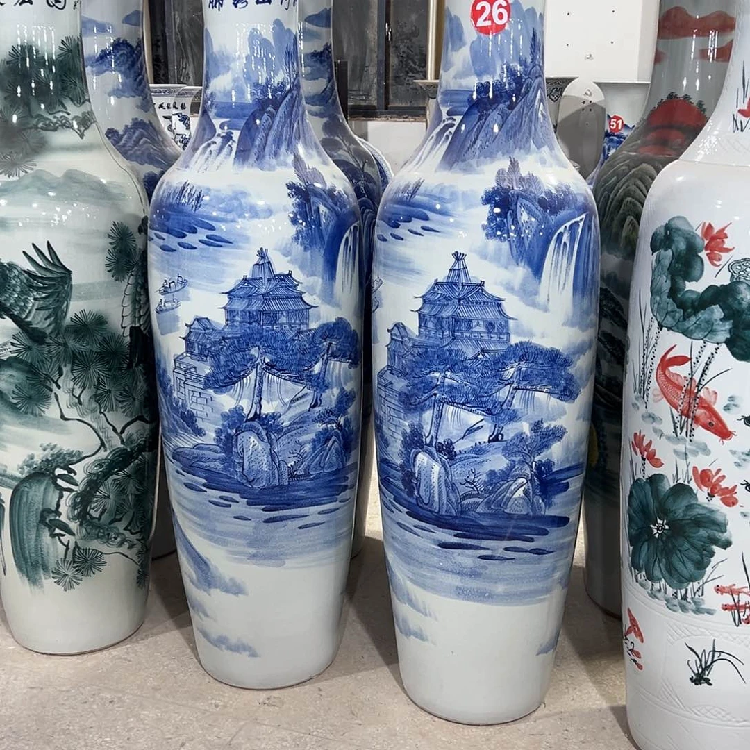 摆件梦*景德镇陶瓷1.8米高度一对