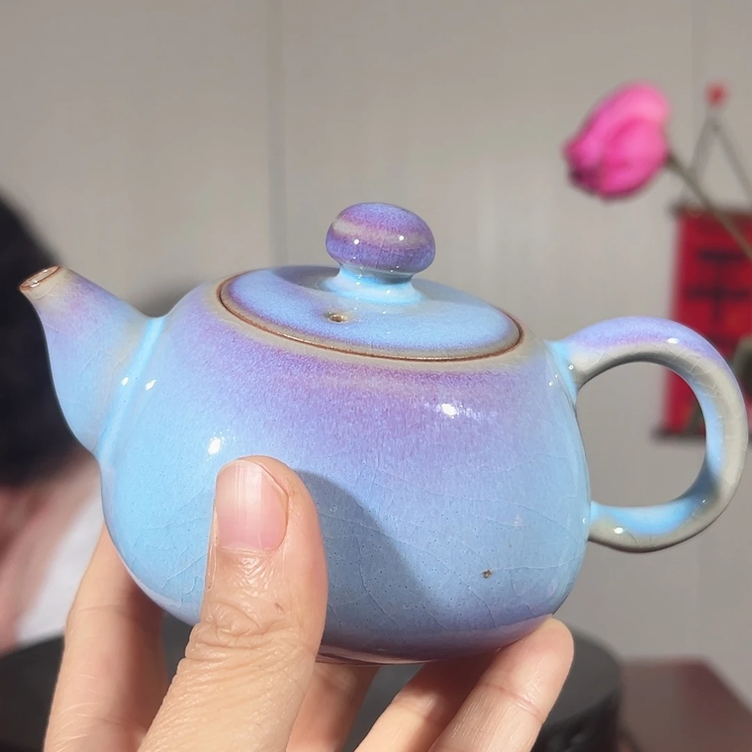 陶摆件钧瓷茶壶原矿