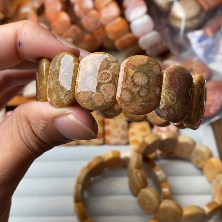 江***河未镶嵌珊瑚玉硅化玉