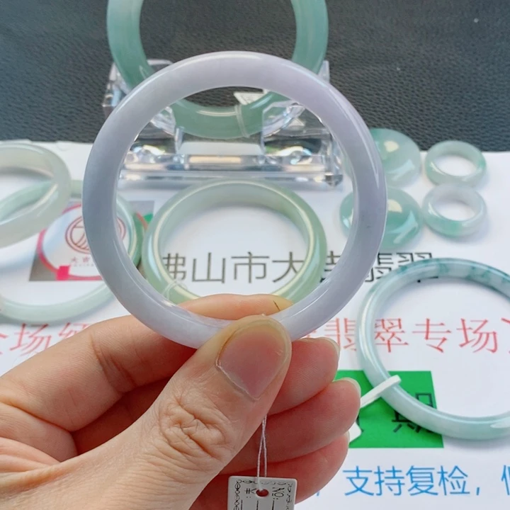 未镶嵌手镯翡翠正圆手镯52-53圈口