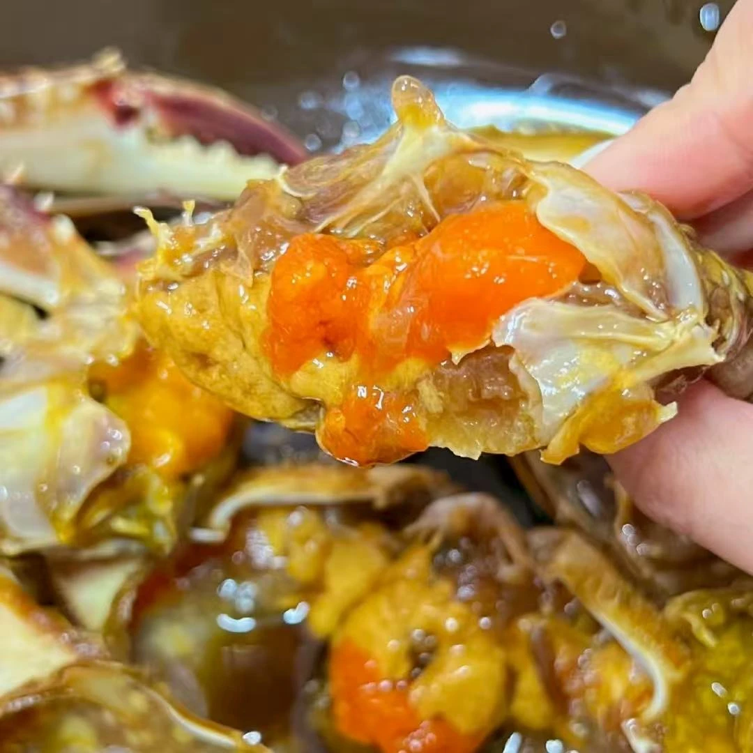 2桶共1100g生腌蟹块蟹腿肉 沿海地区特色小海鲜 新鲜制作