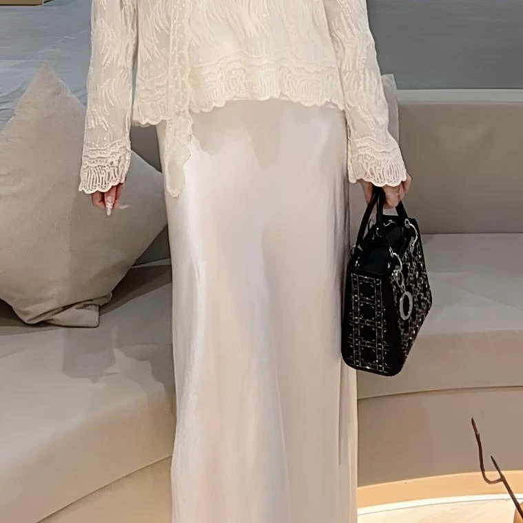 「缎面半裙合集」百搭缎面半身长裙