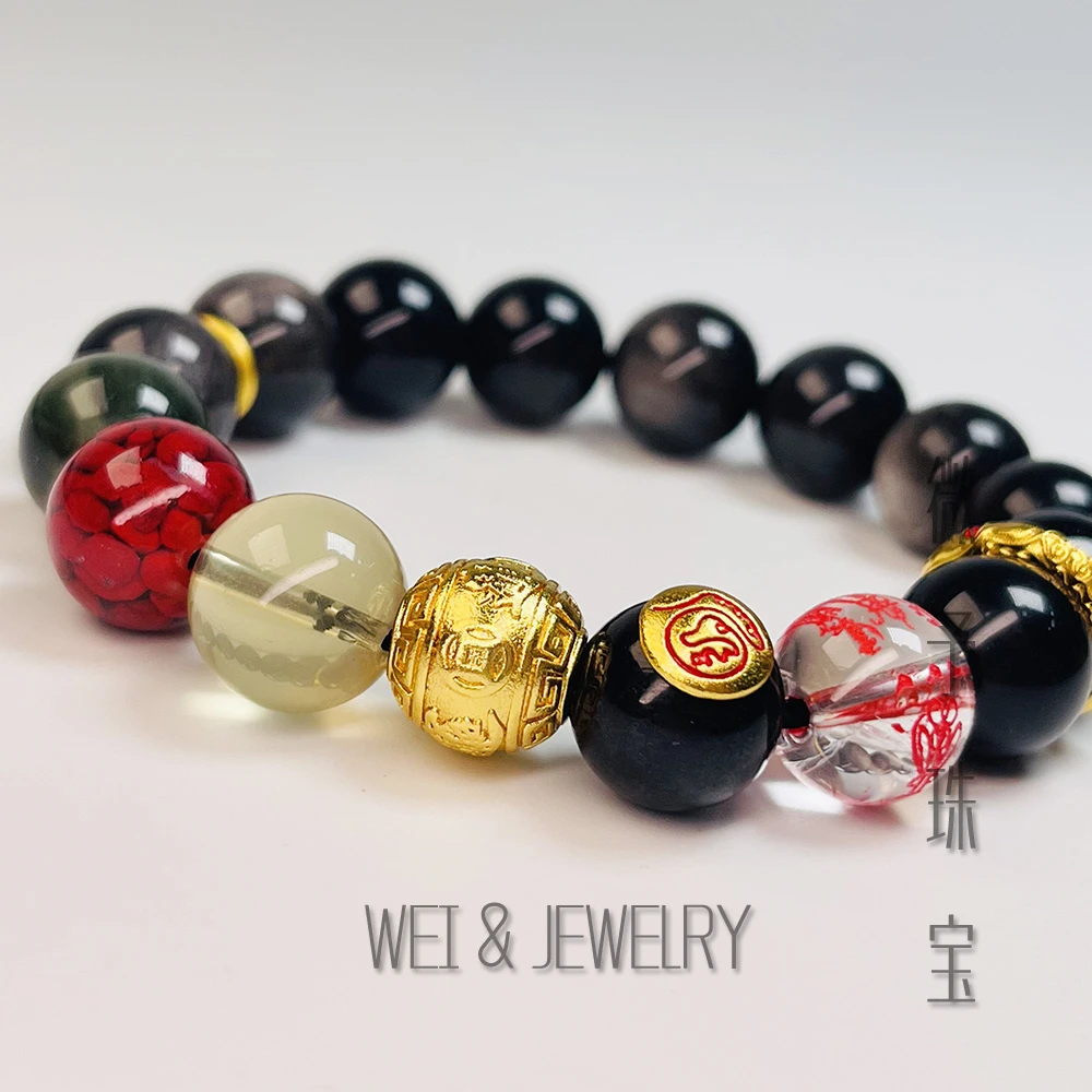 【微予珠宝】【五行雷帅】天然银耀石多用项链复古多样性发其一