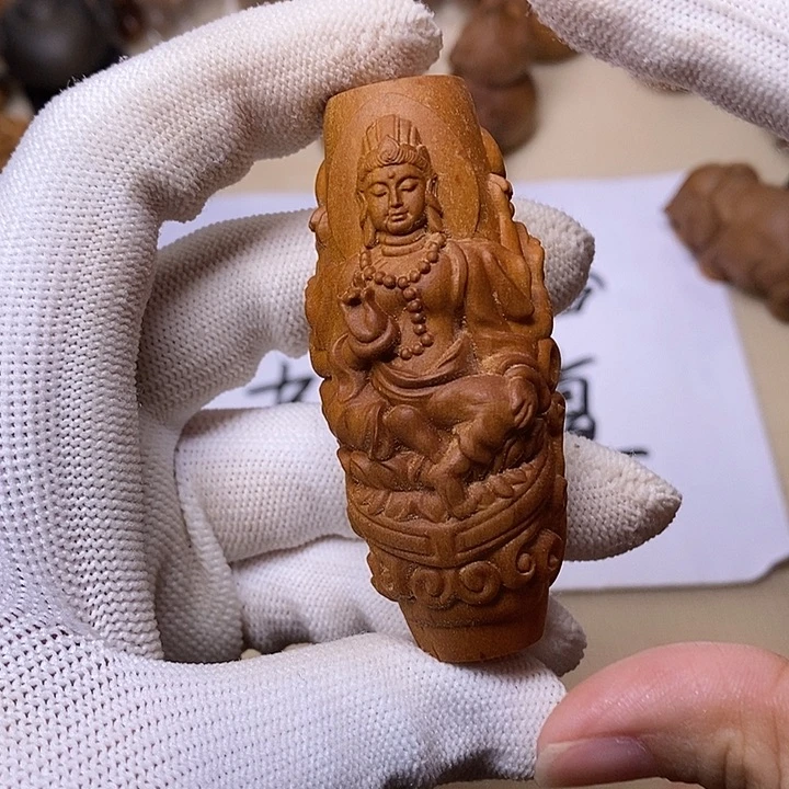 妙****檀香木手串/手链老山檀香雕刻千手大吊坠