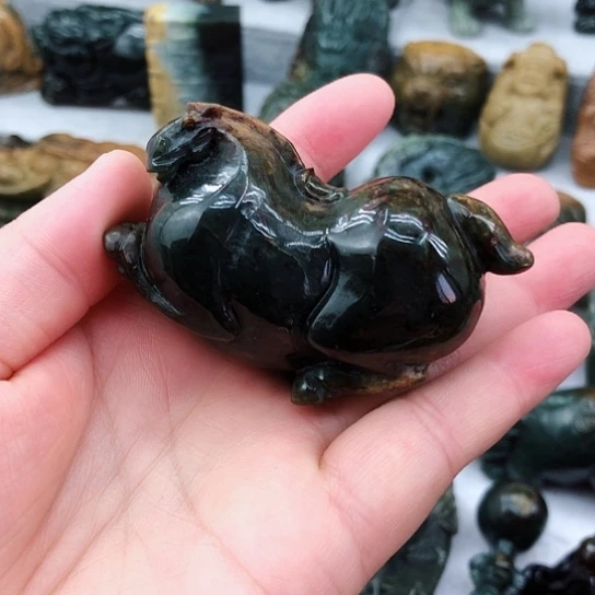 岫岩河磨玉（透闪石质玉）把件未镶嵌用****6