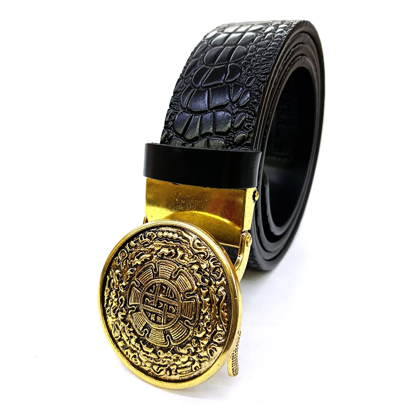 【新疆西藏邮政包邮】复古八卦生肖圆头皮带真牛皮民族风男士裤腰带