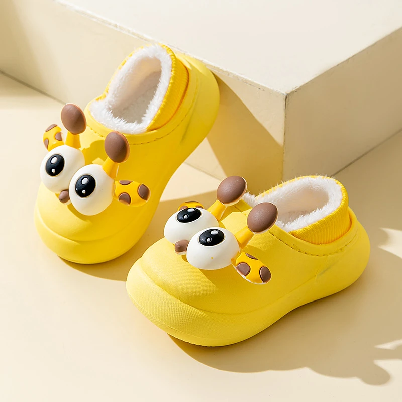 男童儿童棉拖鞋冬季防水女居家用婴幼儿园宝宝包跟2025新款棉拖鞋
