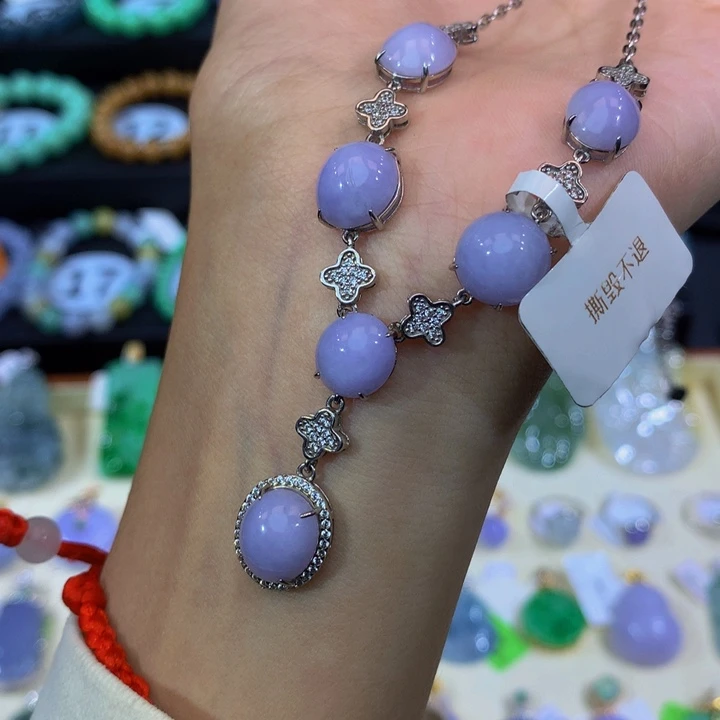 银S925镶嵌手链翡翠翡翠