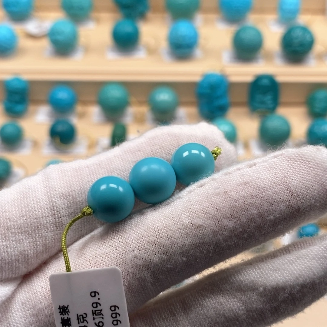 鬼***帝绿松石未镶嵌精品原矿高瓷绿松石