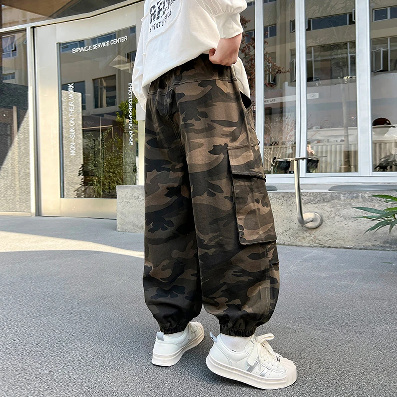 儿童装男童裤子春秋款2025新款工装春季男孩酷帅春装长裤中大童潮