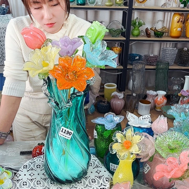 6花1瓶 家悦琉璃工艺品