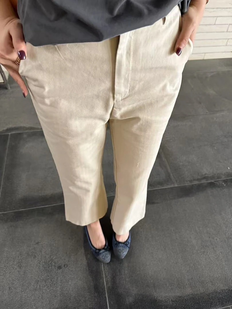 YOUCAI25春季｜黑标九分微喇裤