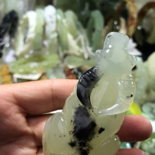 未镶嵌岫玉手镯手把