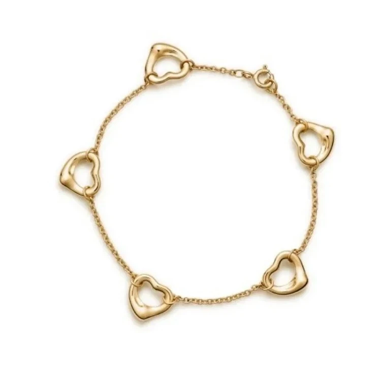 99新 Tiffany & Co./蒂芙尼 7姐专场/18K金五花爱心手链