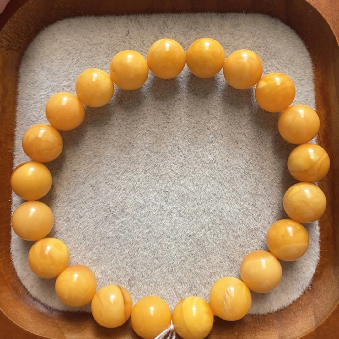 未镶嵌蜜蜡手串蜜蜡