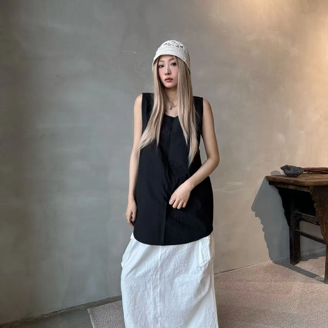 韩国休闲大版背心宽松