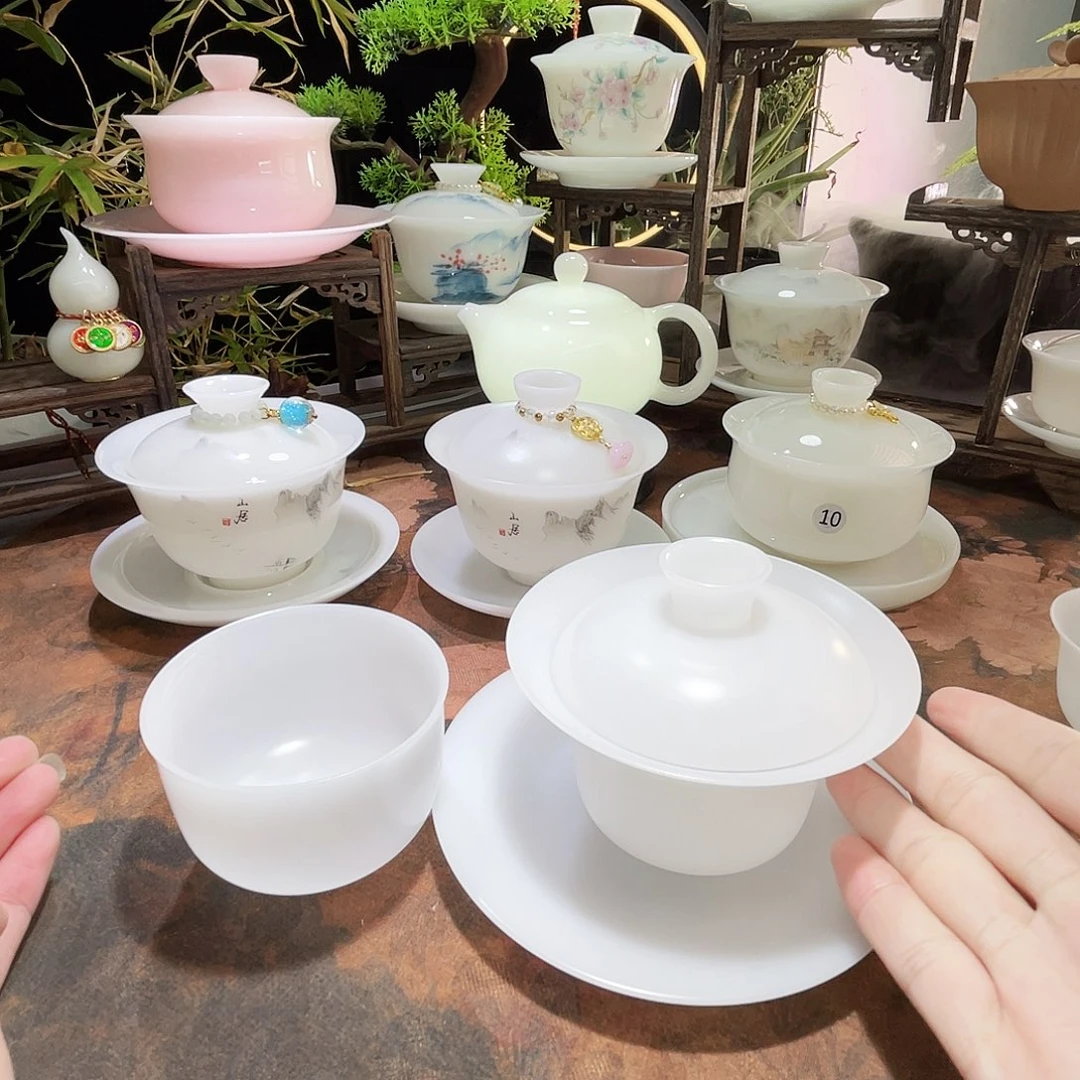 冰晶璞玉素烧薄胎马蹄送鼎力杯