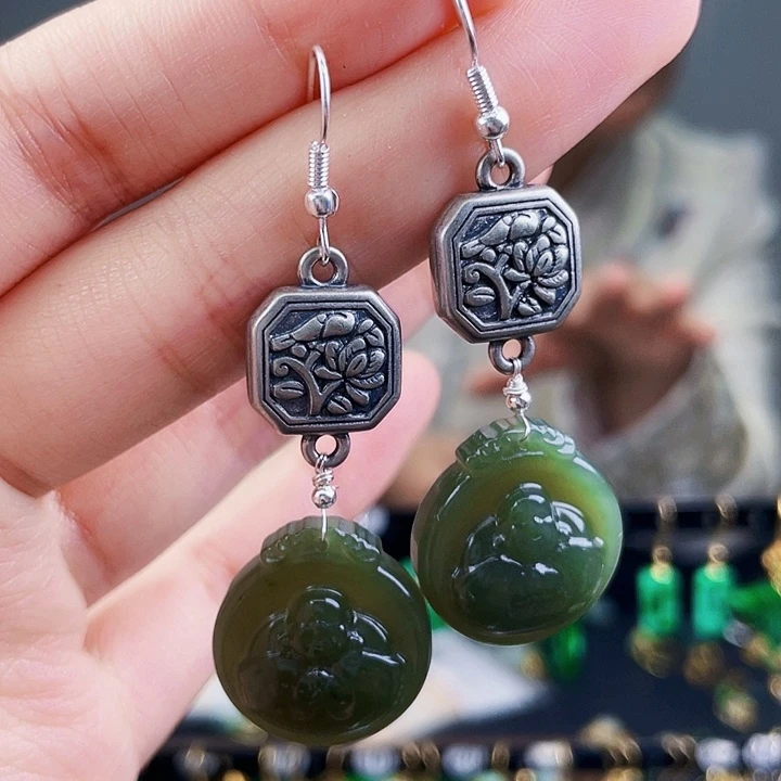 和田玉珠宝奇石银S925镶嵌