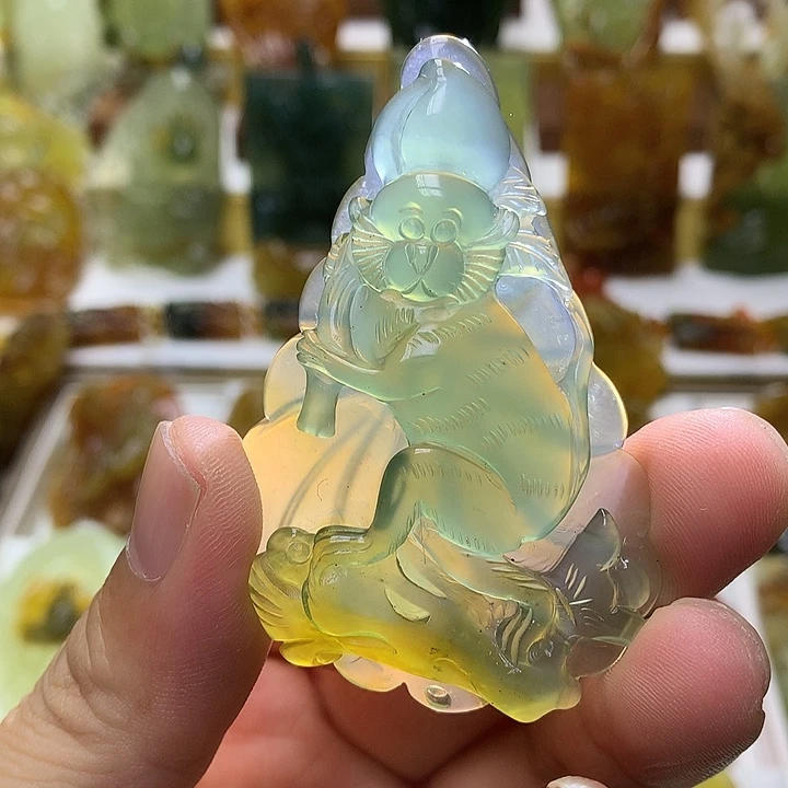 蛇纹石玉未镶嵌珠宝半成品