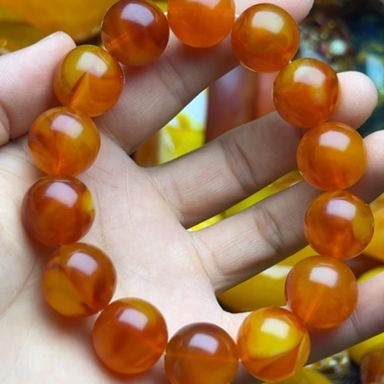 未镶嵌琥珀手链蜜蜡