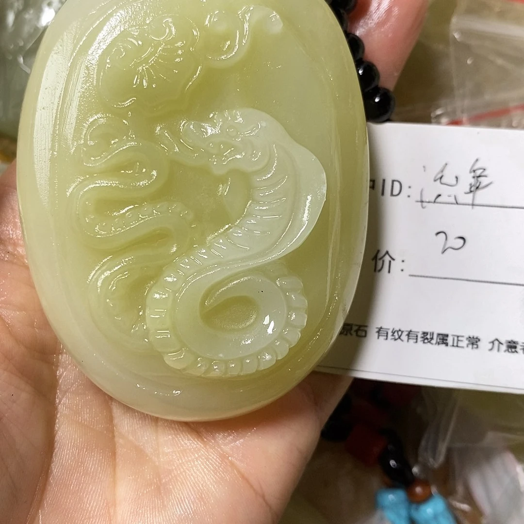 石材流**水古青石手把件