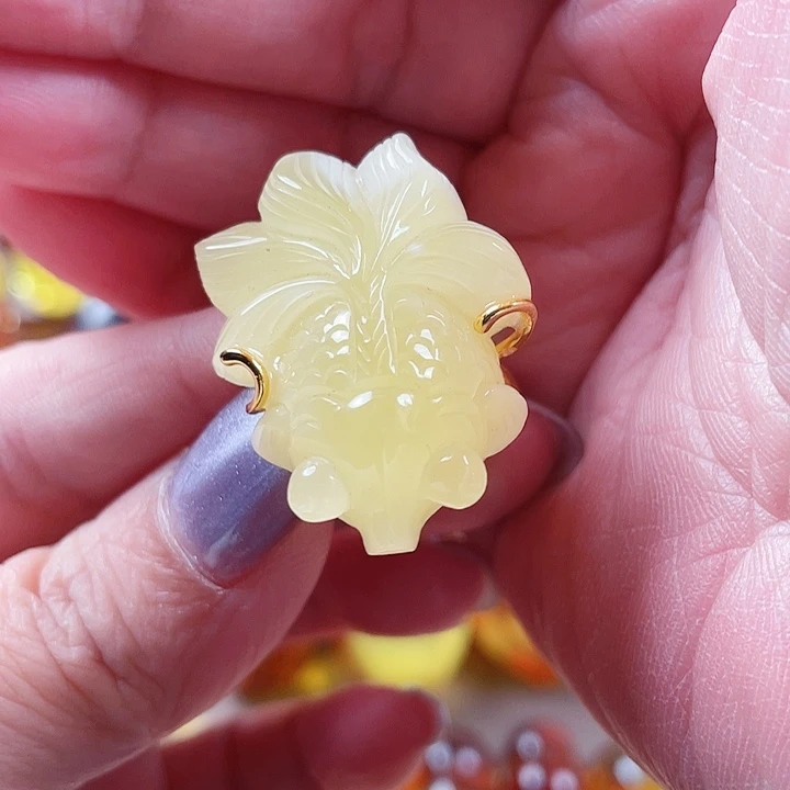 琥珀银S925镀金镶嵌裸石戒指