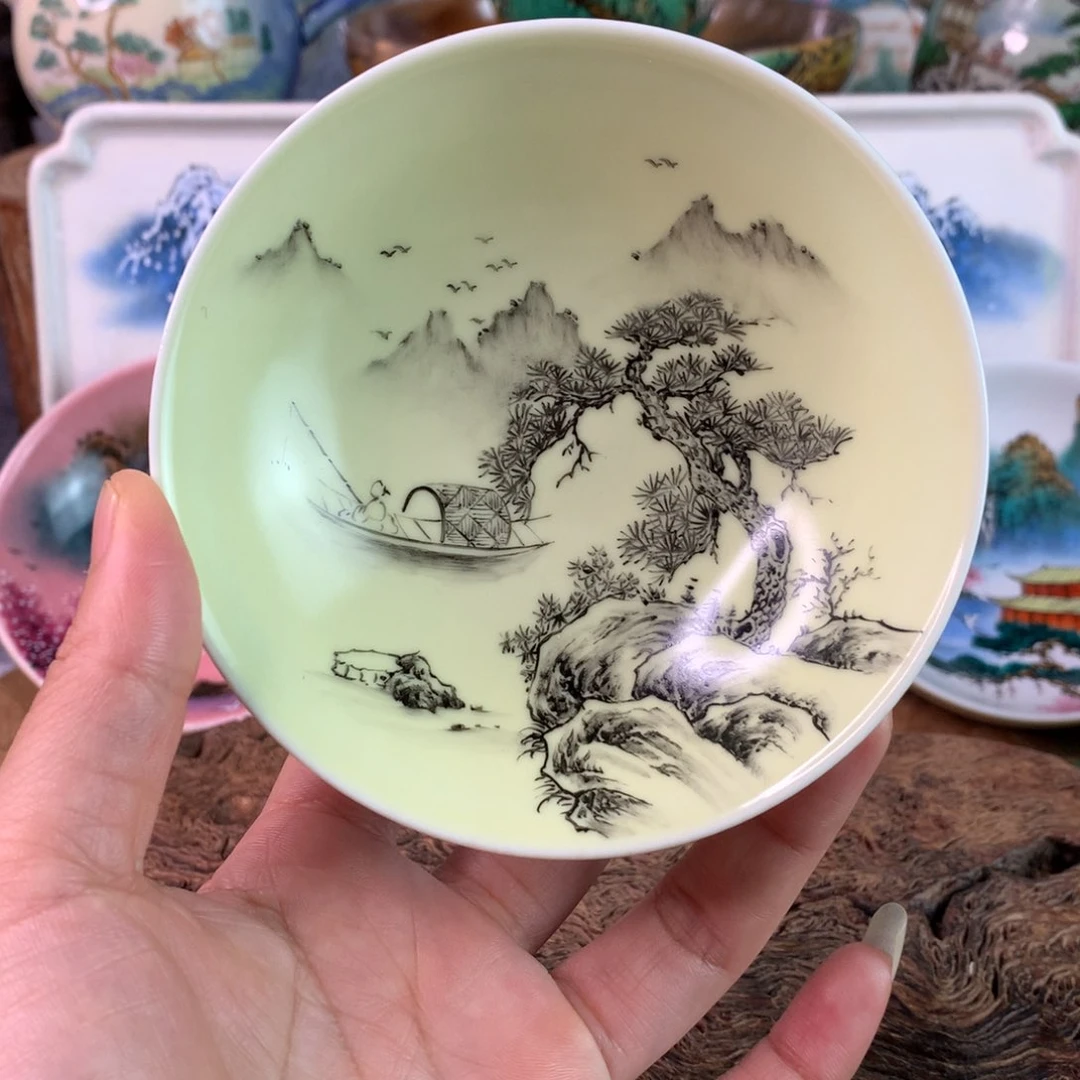 景德镇山水主人杯茶