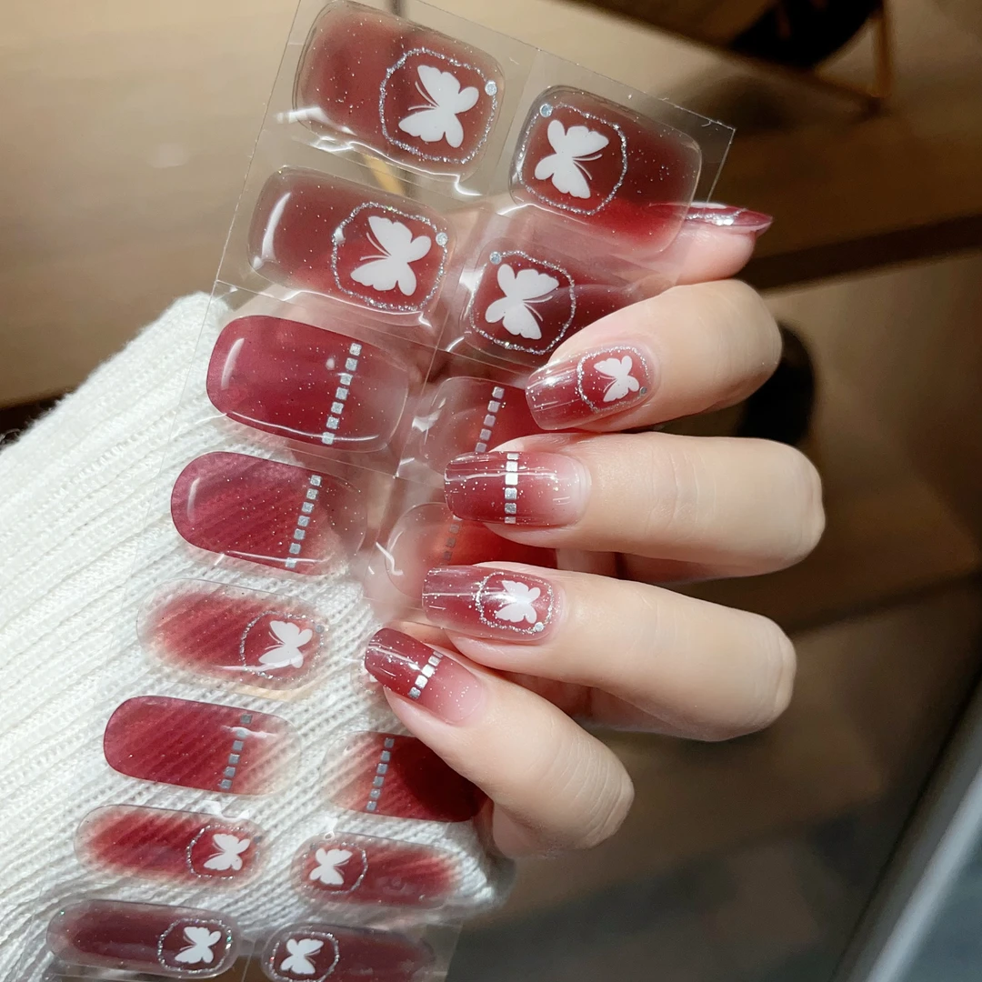 梦蝶R33~照灯变硬款半固化凝胶美甲贴