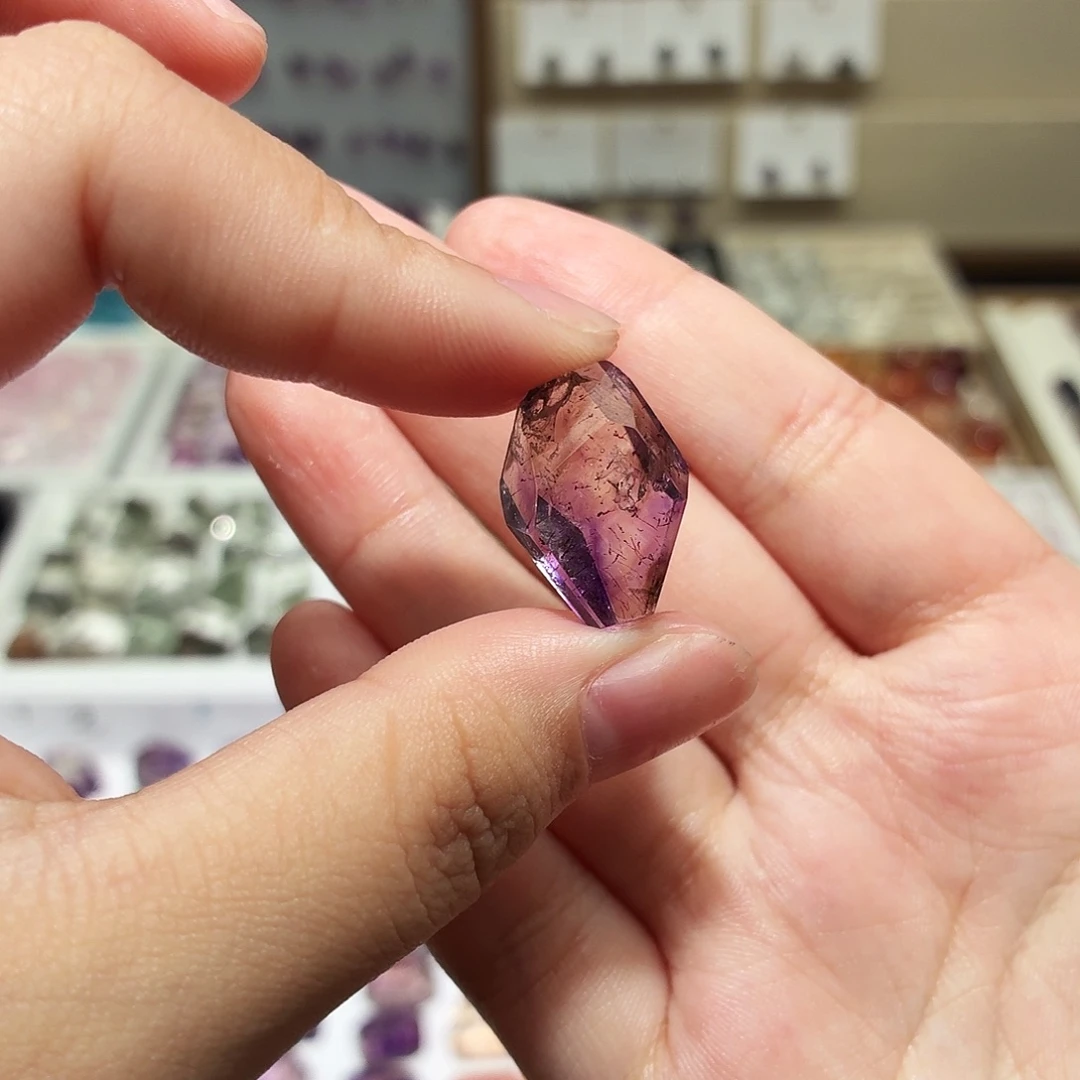 吊坠(不含链)水晶未镶嵌福利 紫超七 随形 打孔定制不退换