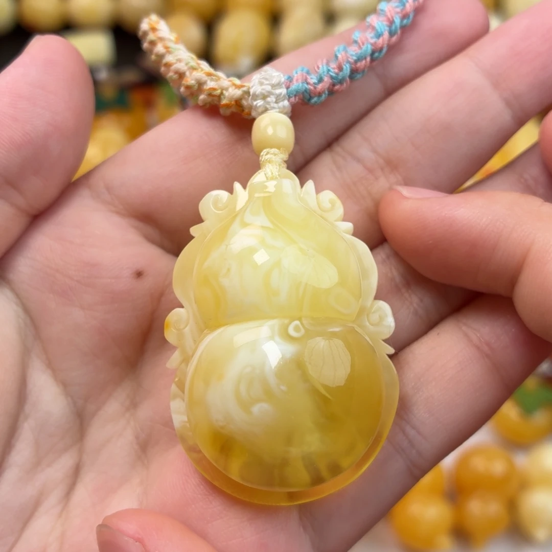 蜜蜡未镶嵌毛衣链蜜蜡