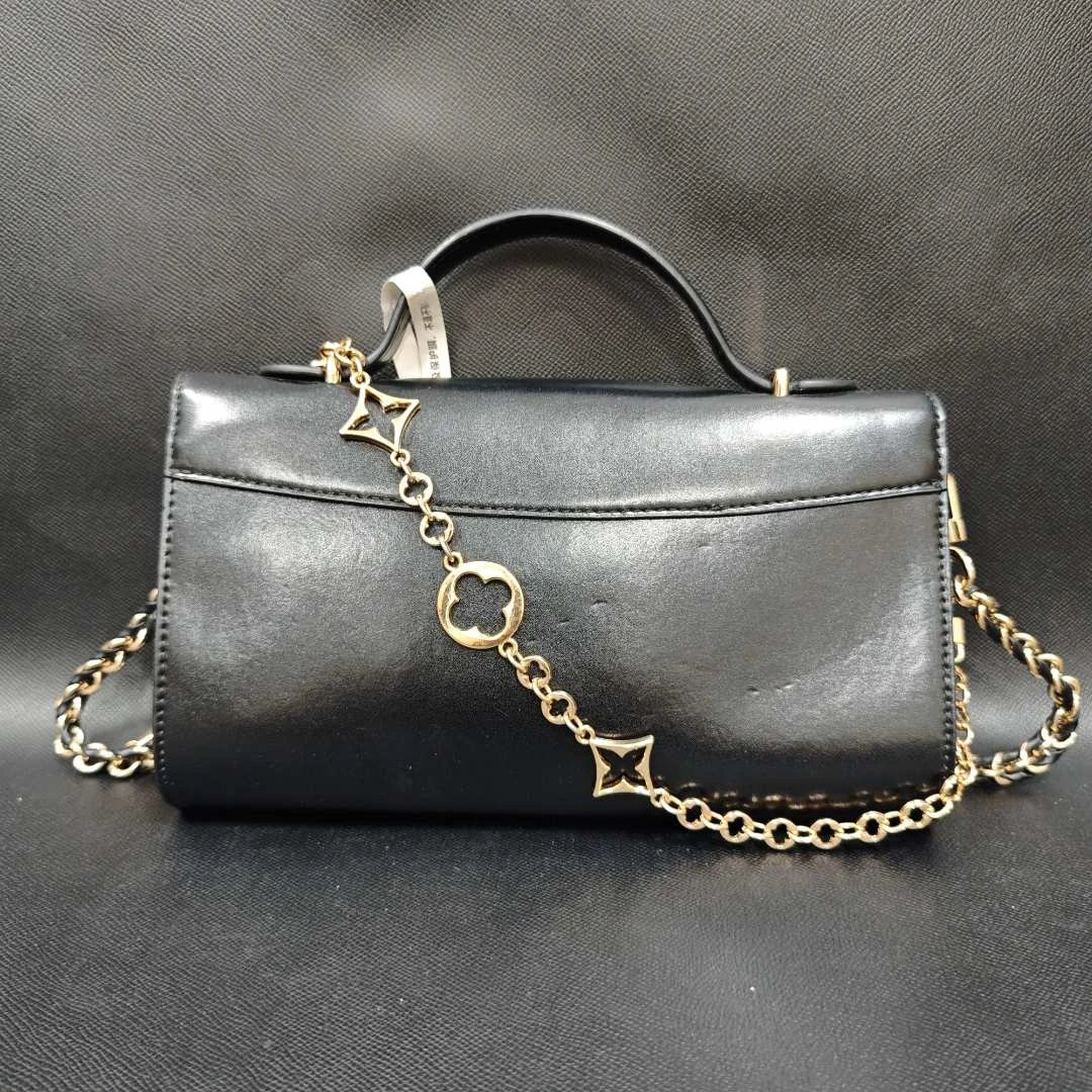 SMVP 高定奢品 潮流真皮新款女包斜跨包25cm 10942 黑色